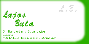 lajos bula business card